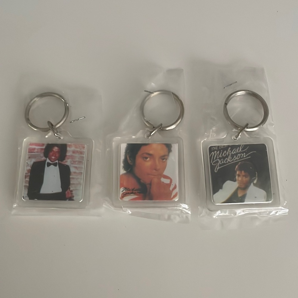 NEW Michael Jackson Vintage Keychains Lot of 3